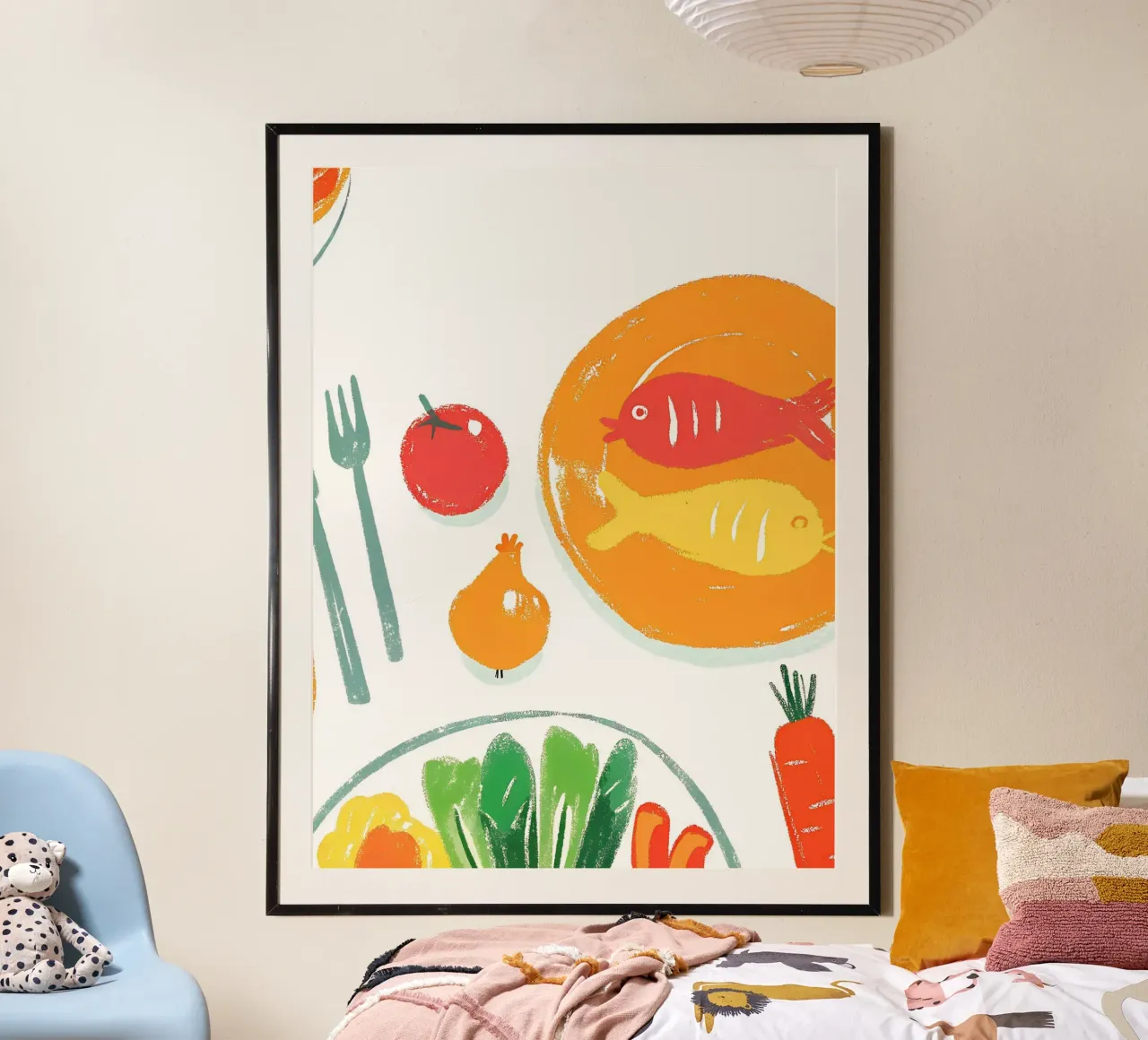 Cibo sano e nutriente poster con telaio in alluminio da PREKETEWE