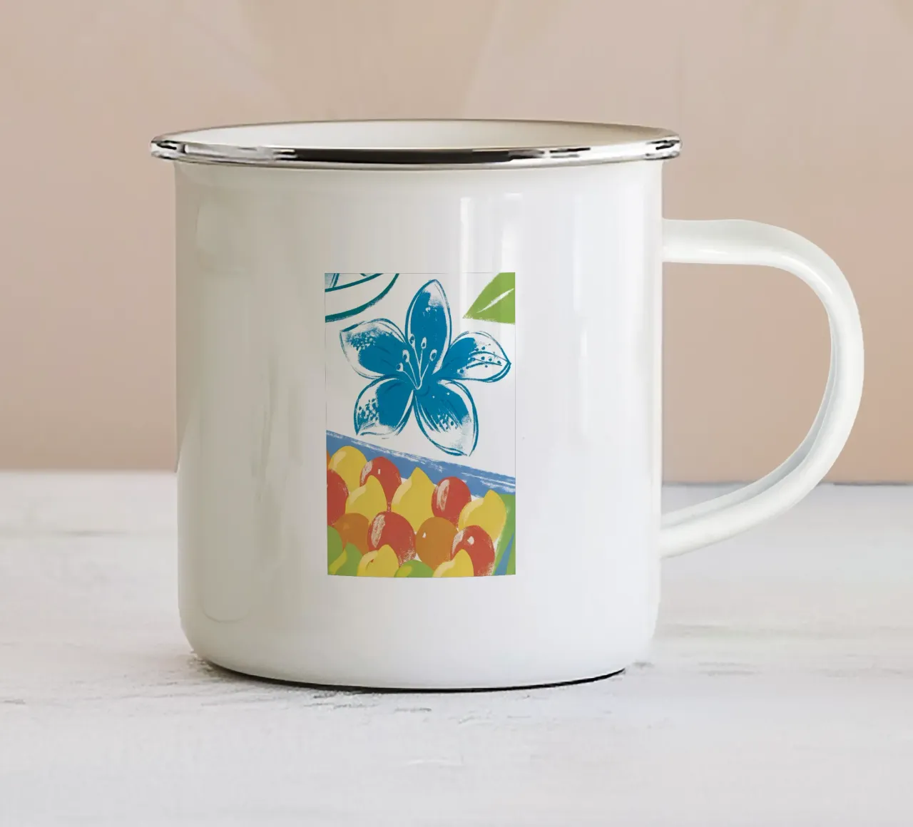 Fiori e frutta tazza in smalto da PREKETEWE
