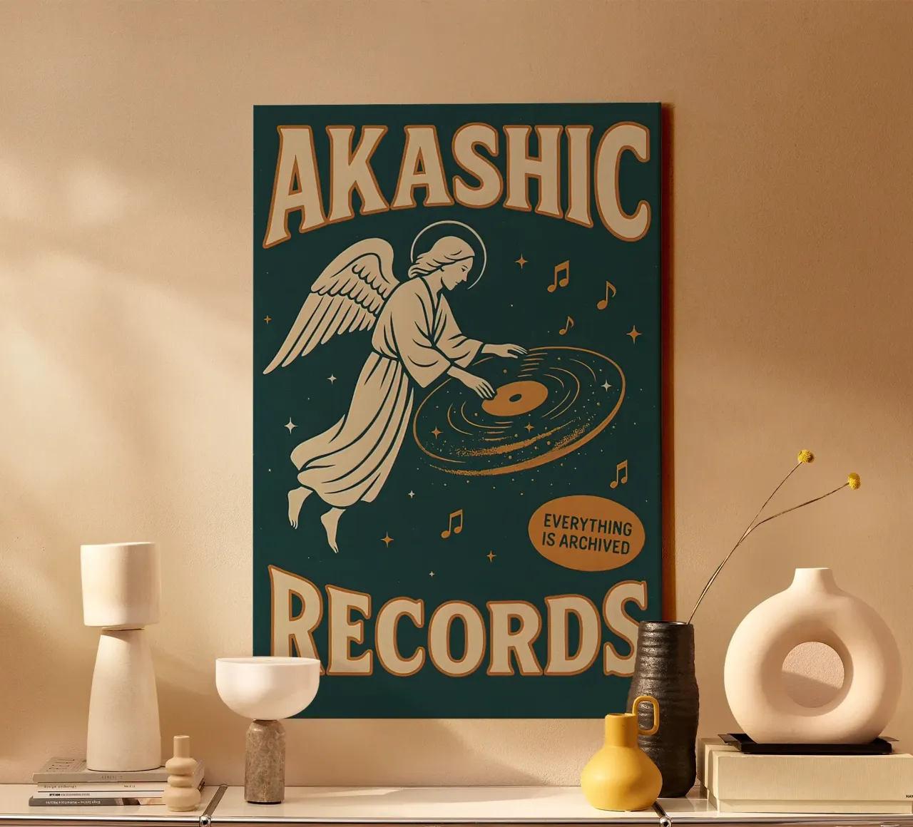 Akashic Records Angle canvas with Floater frame by Enlight