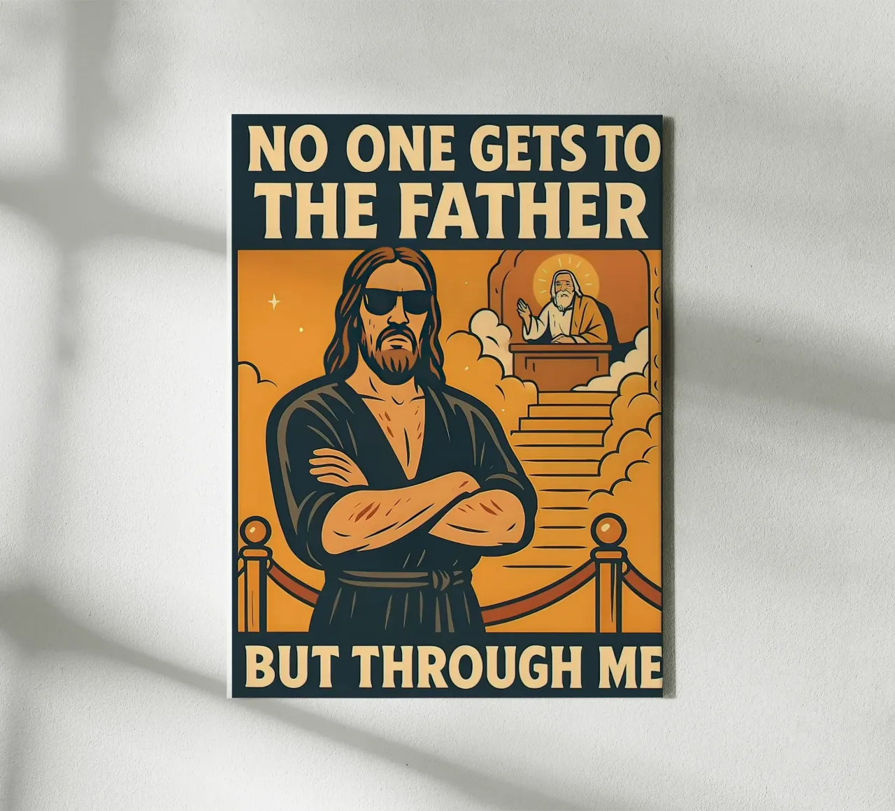 No One Gets To The Father But Through Me canvas with Floater frame by Enlight