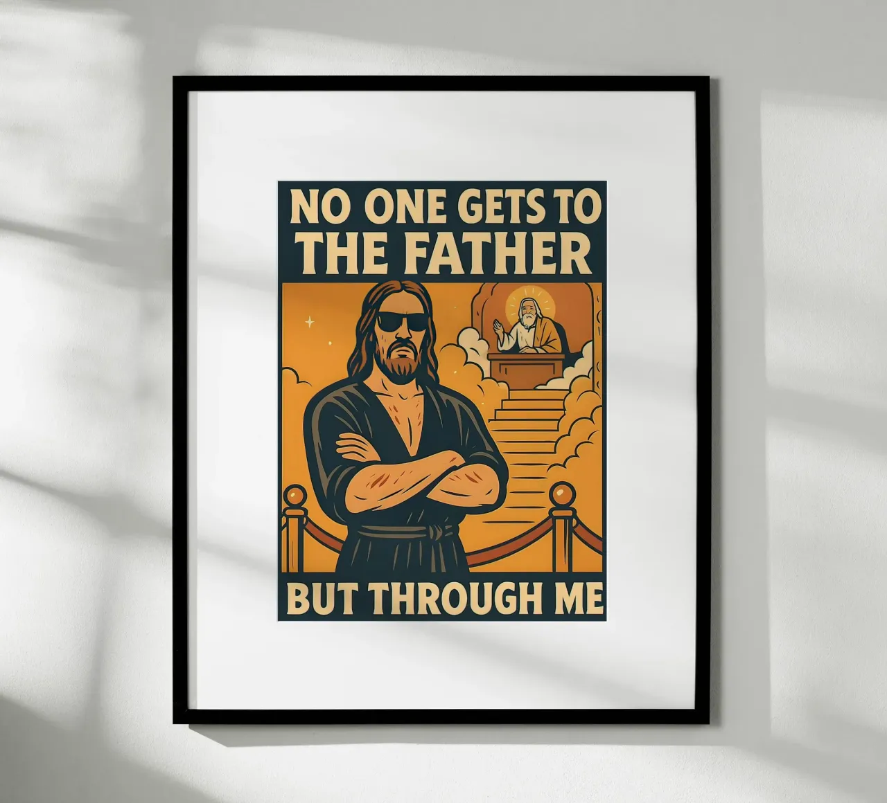 Nessuno arriva al Padre se non attraverso di me poster con telaio in plastica da Enlight
