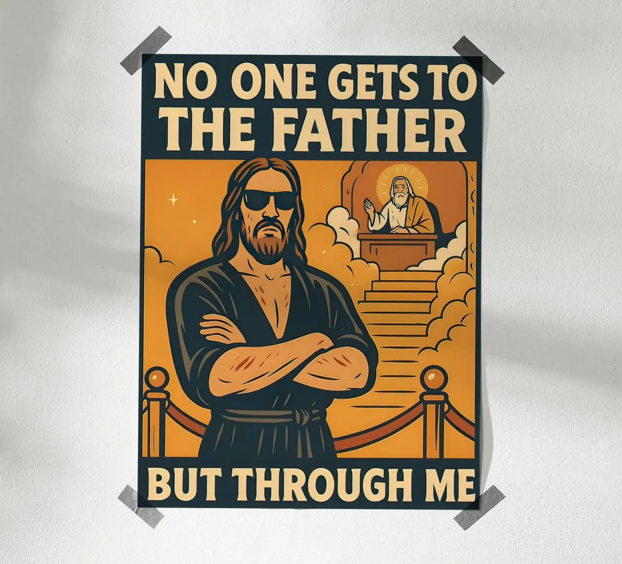 Nessuno arriva al Padre se non attraverso di me poster con telaio in plastica da Enlight