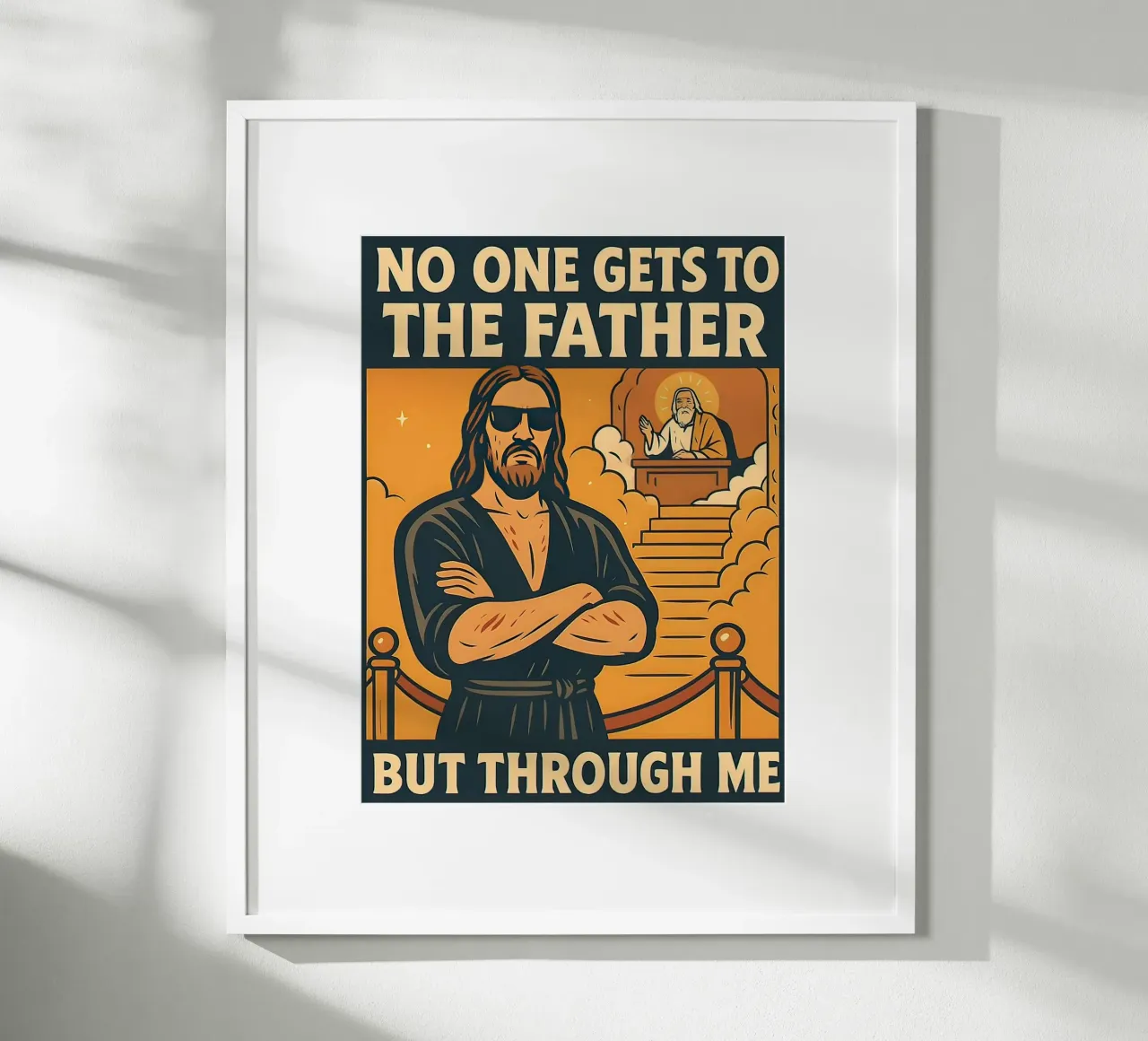 Nessuno arriva al Padre se non attraverso di me poster con telaio in plastica da Enlight