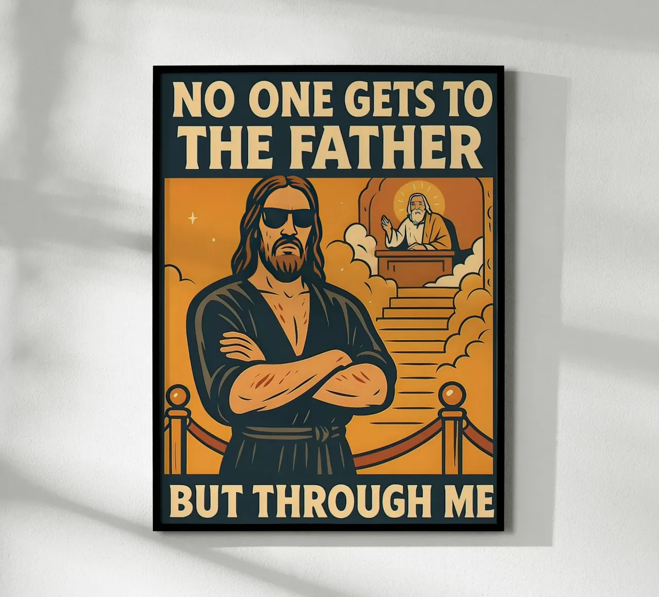 Nessuno arriva al Padre se non attraverso di me poster con telaio in plastica da Enlight