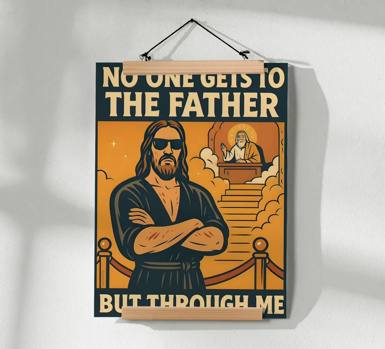 Nessuno arriva al Padre se non attraverso di me poster con telaio in plastica da Enlight