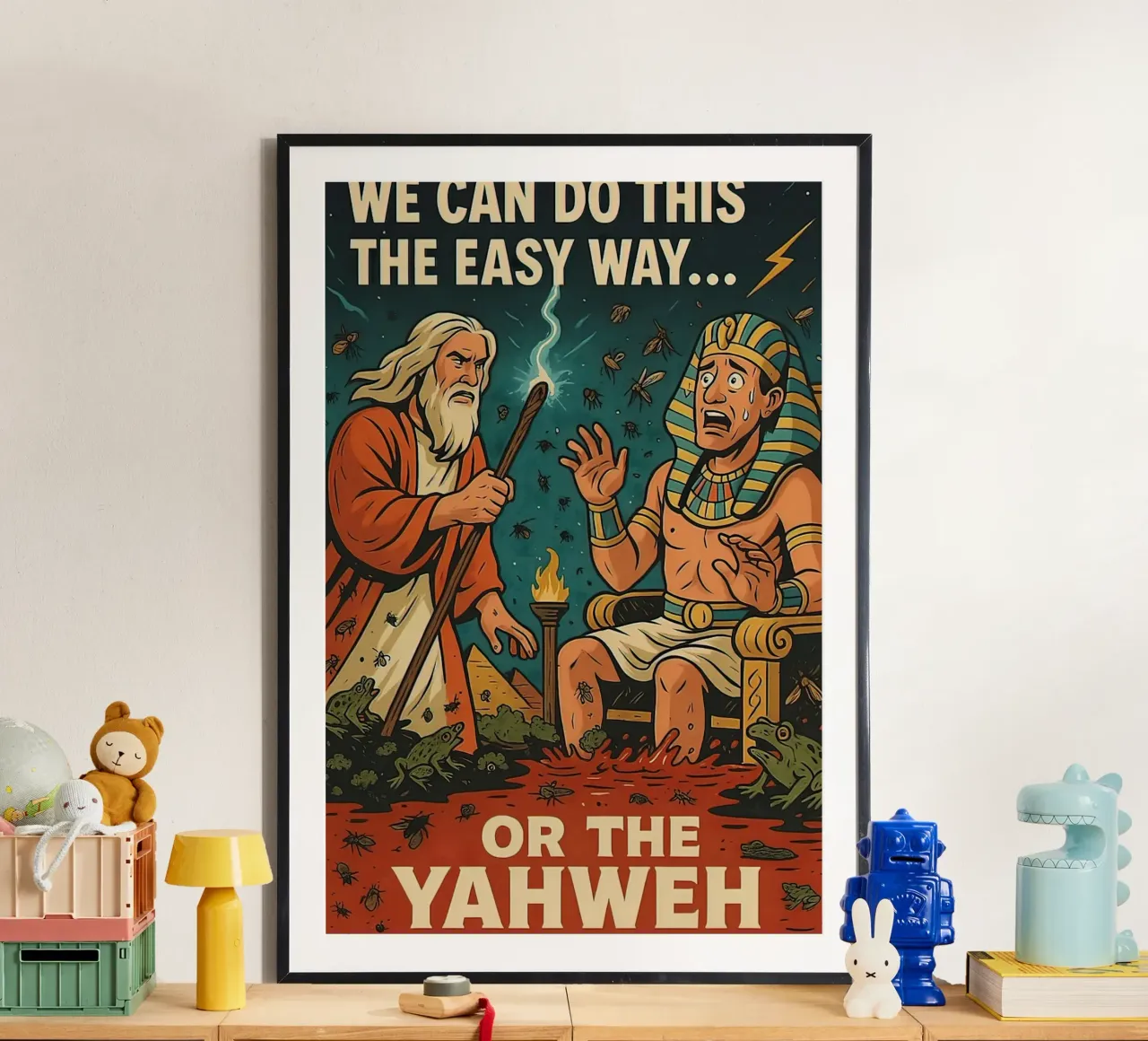 Possiamo farlo nel modo più semplice o con Yahweh poster con telaio in plastica da Enlight
