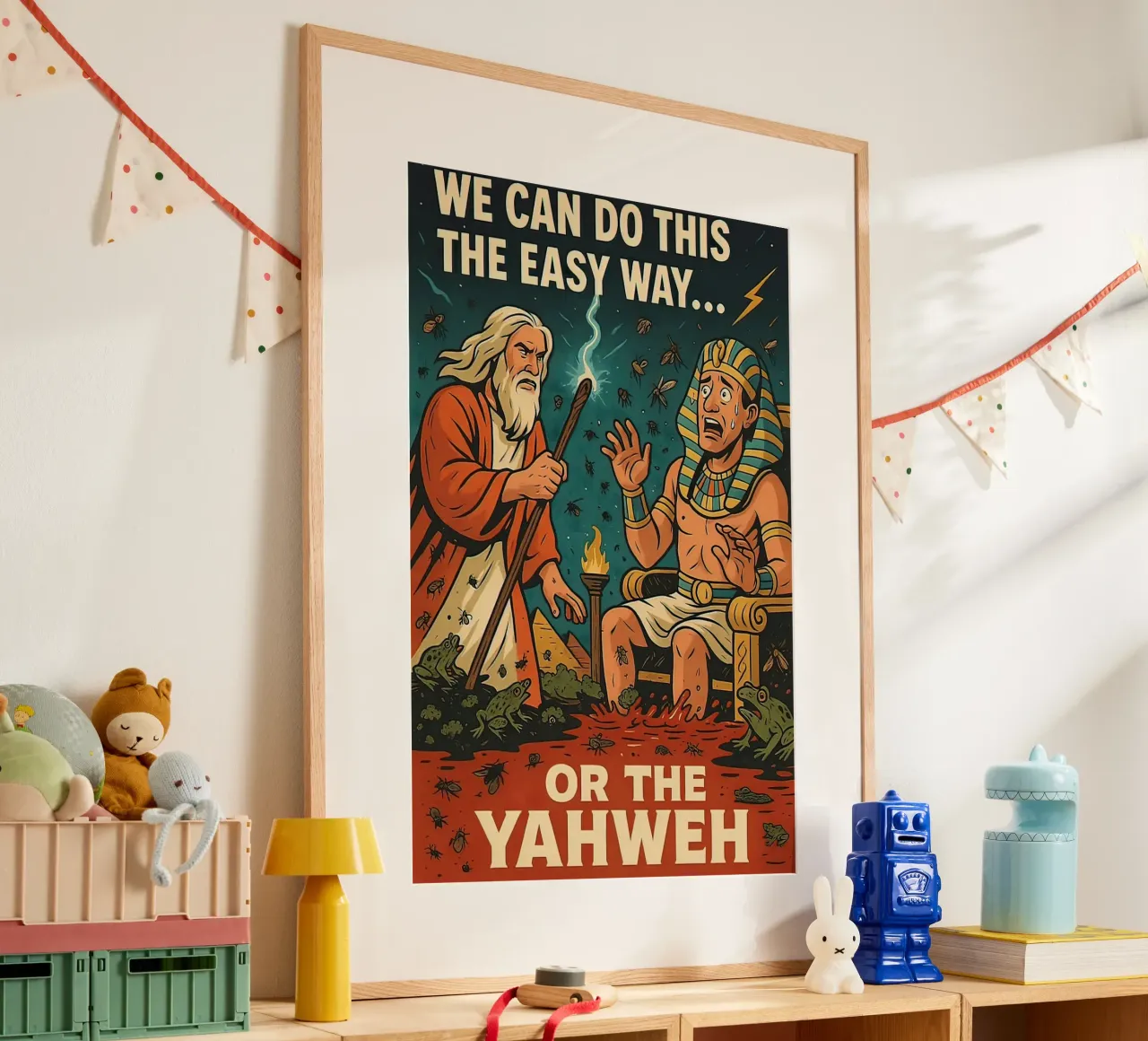 Possiamo farlo nel modo più semplice o con Yahweh poster con telaio in plastica da Enlight