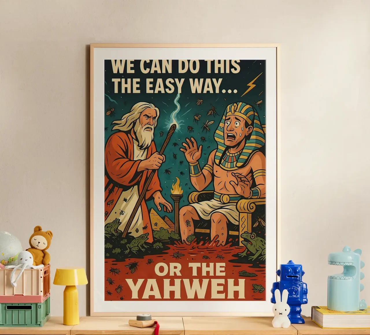 Possiamo farlo nel modo più semplice o con Yahweh poster con telaio in plastica da Enlight