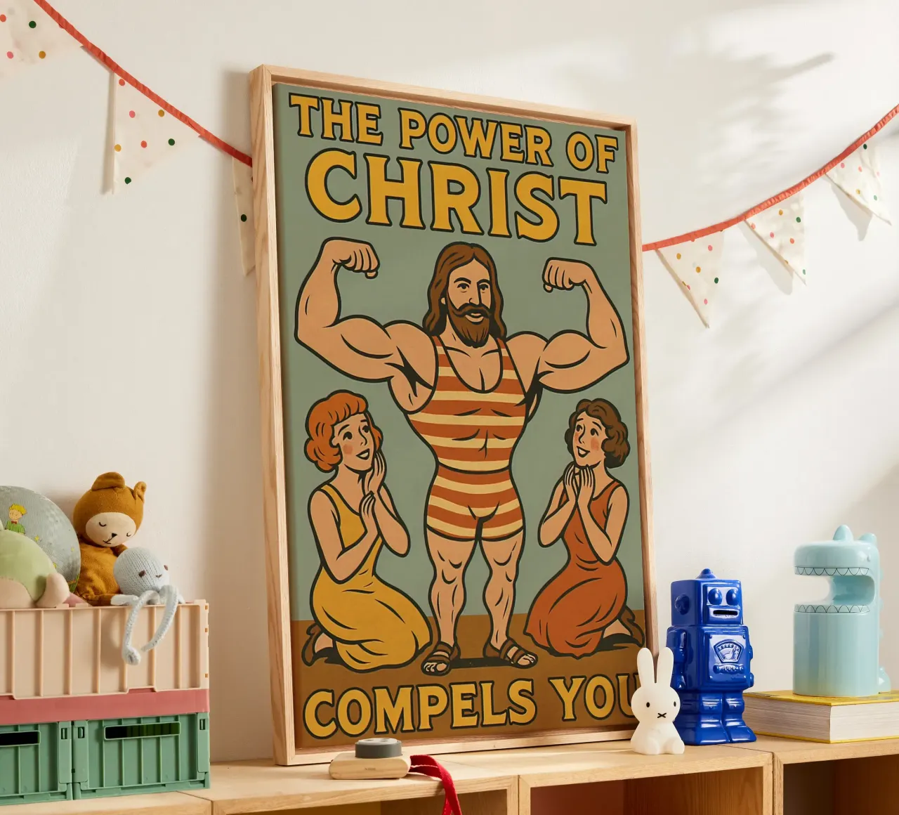 The Power of Christ Compels You canvas with Floater frame by Enlight