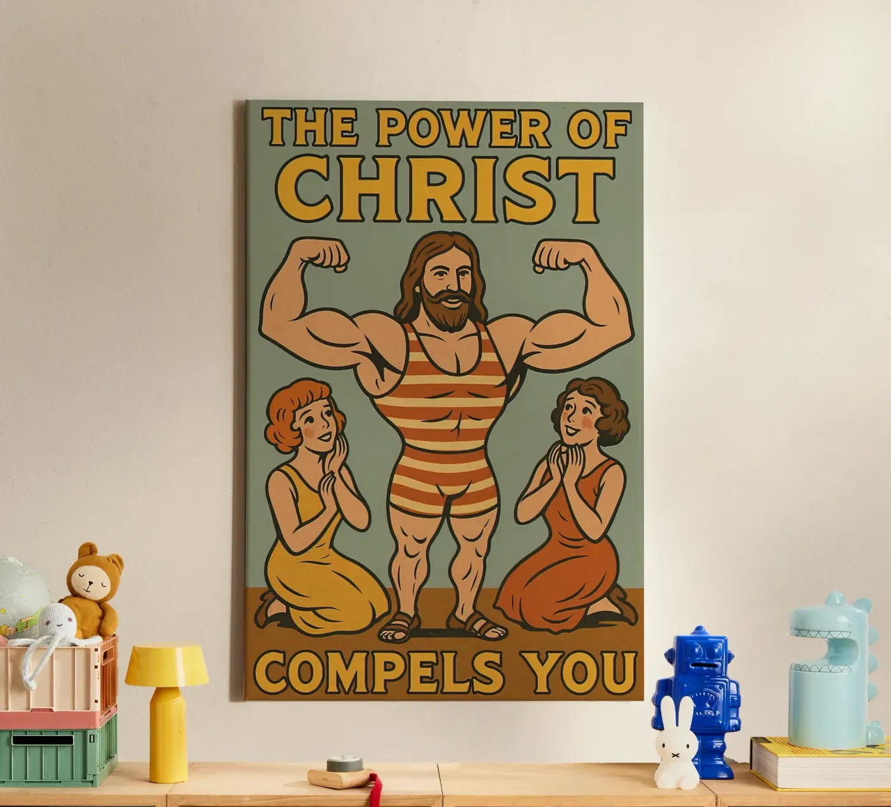 The Power of Christ Compels You canvas with Floater frame by Enlight