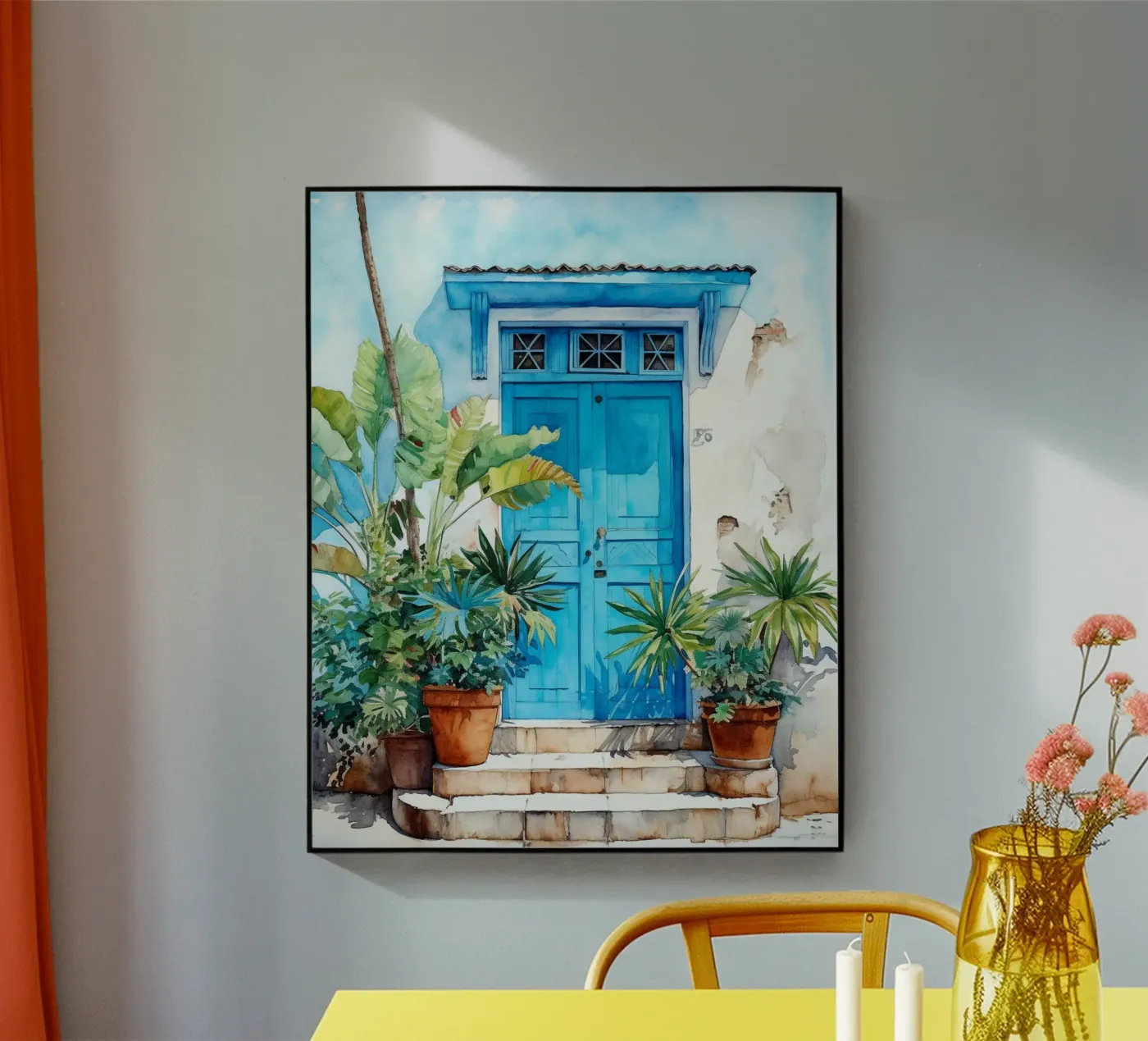 Blue Door acryl van Artsy Bessy