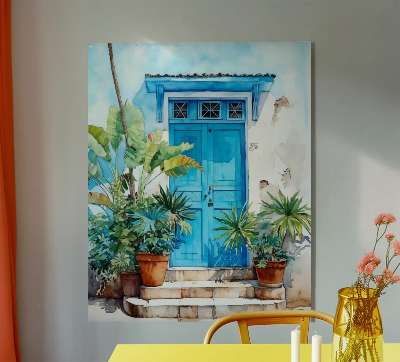 Blue Door acryl van Artsy Bessy