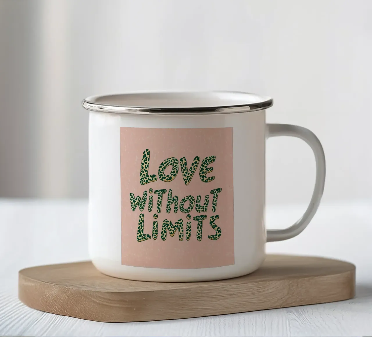 Amore sconfinato tazza in smalto da Carinaprint