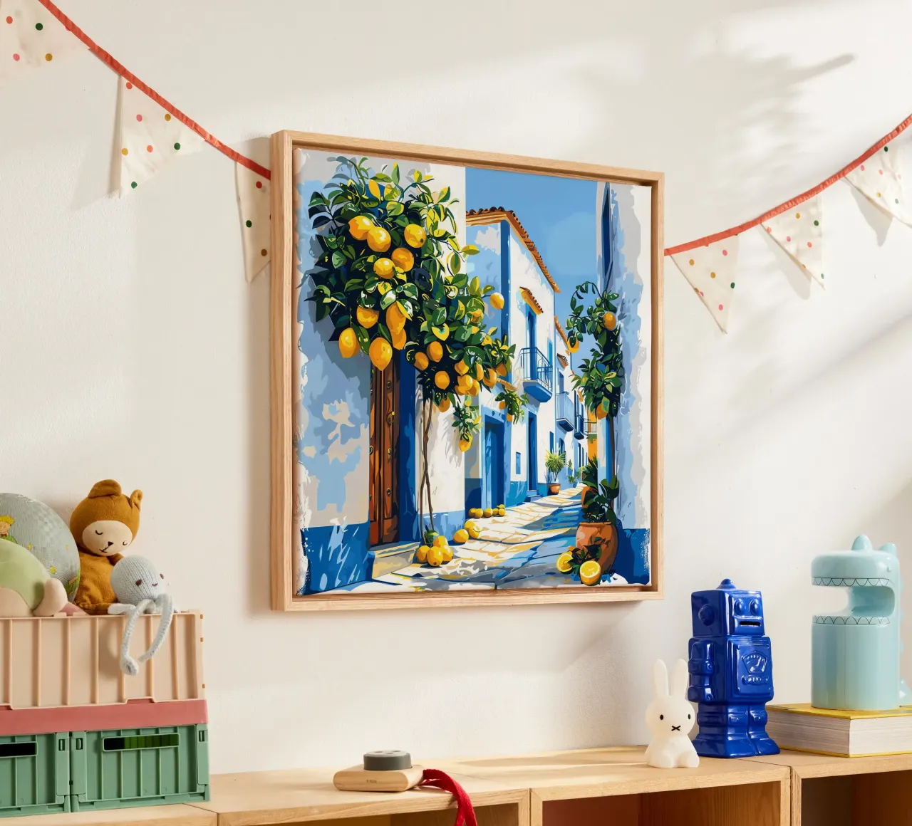 Lemons tela con Cornice a cassetta da Artsy Bessy