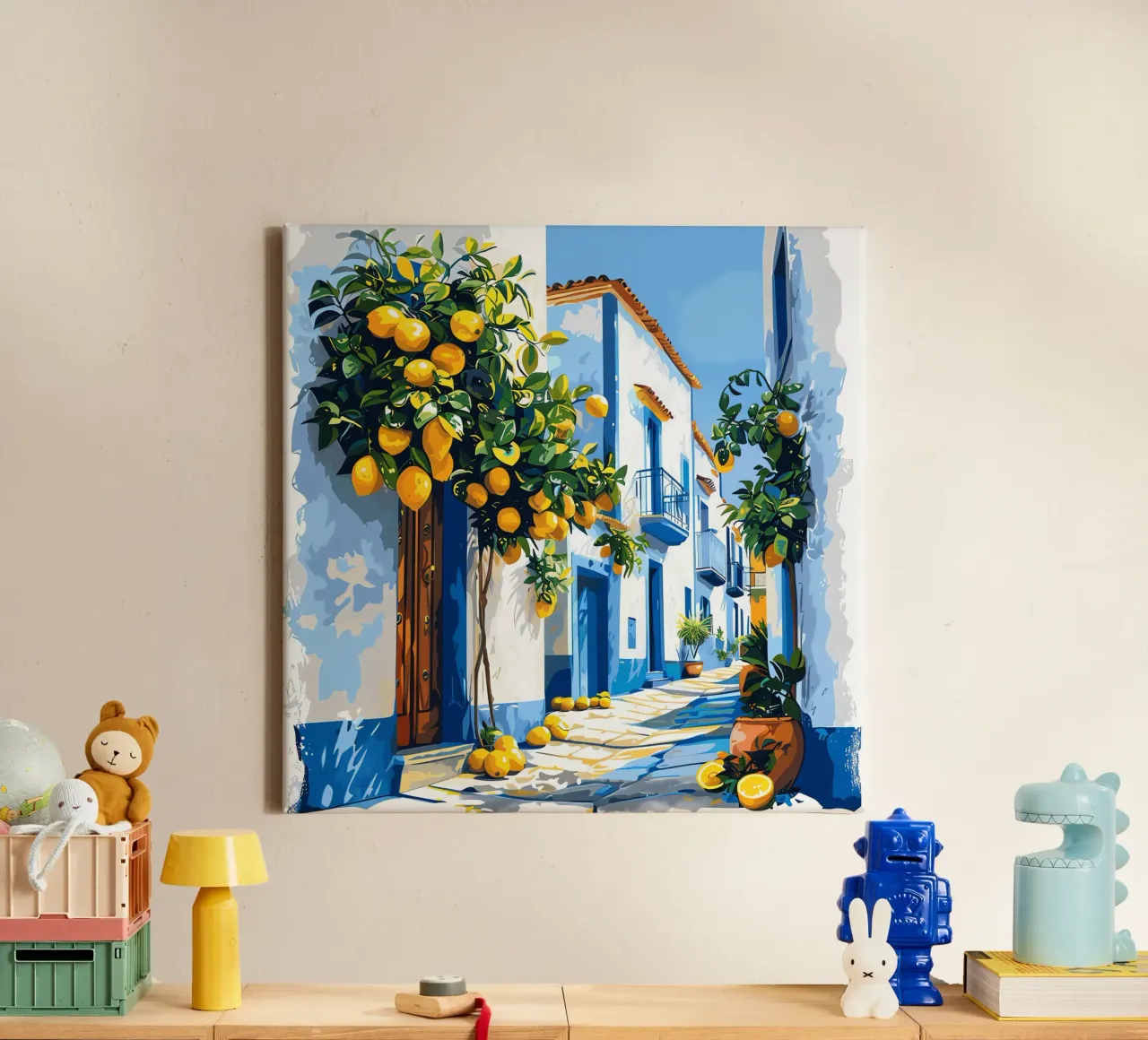 Lemons tela con Cornice a cassetta da Artsy Bessy
