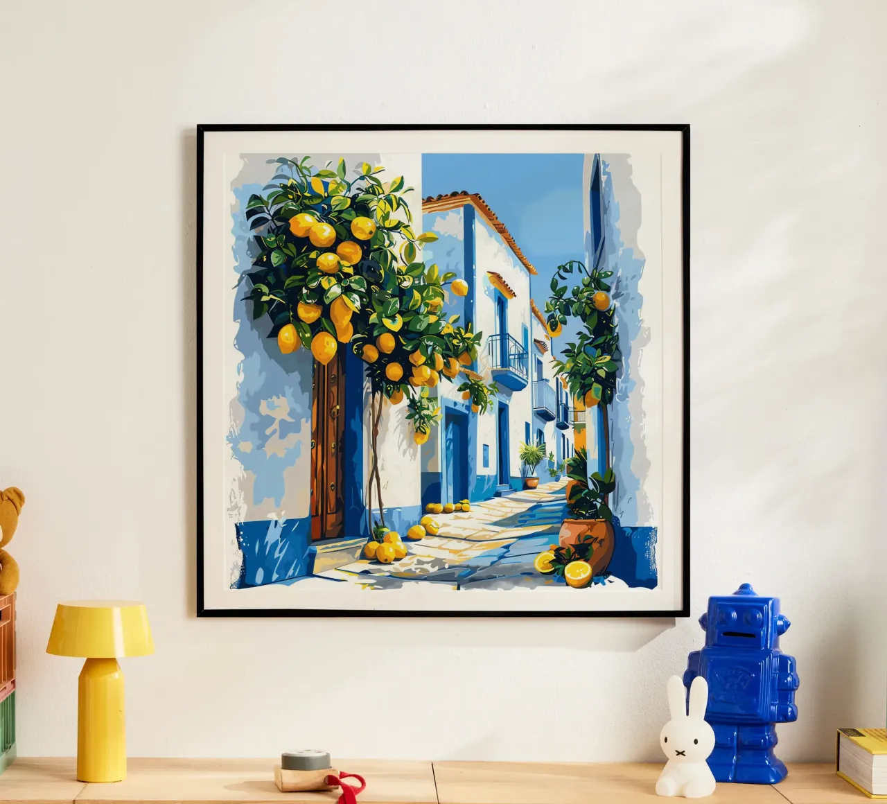 Lemons poster con telaio in legno da Artsy Bessy
