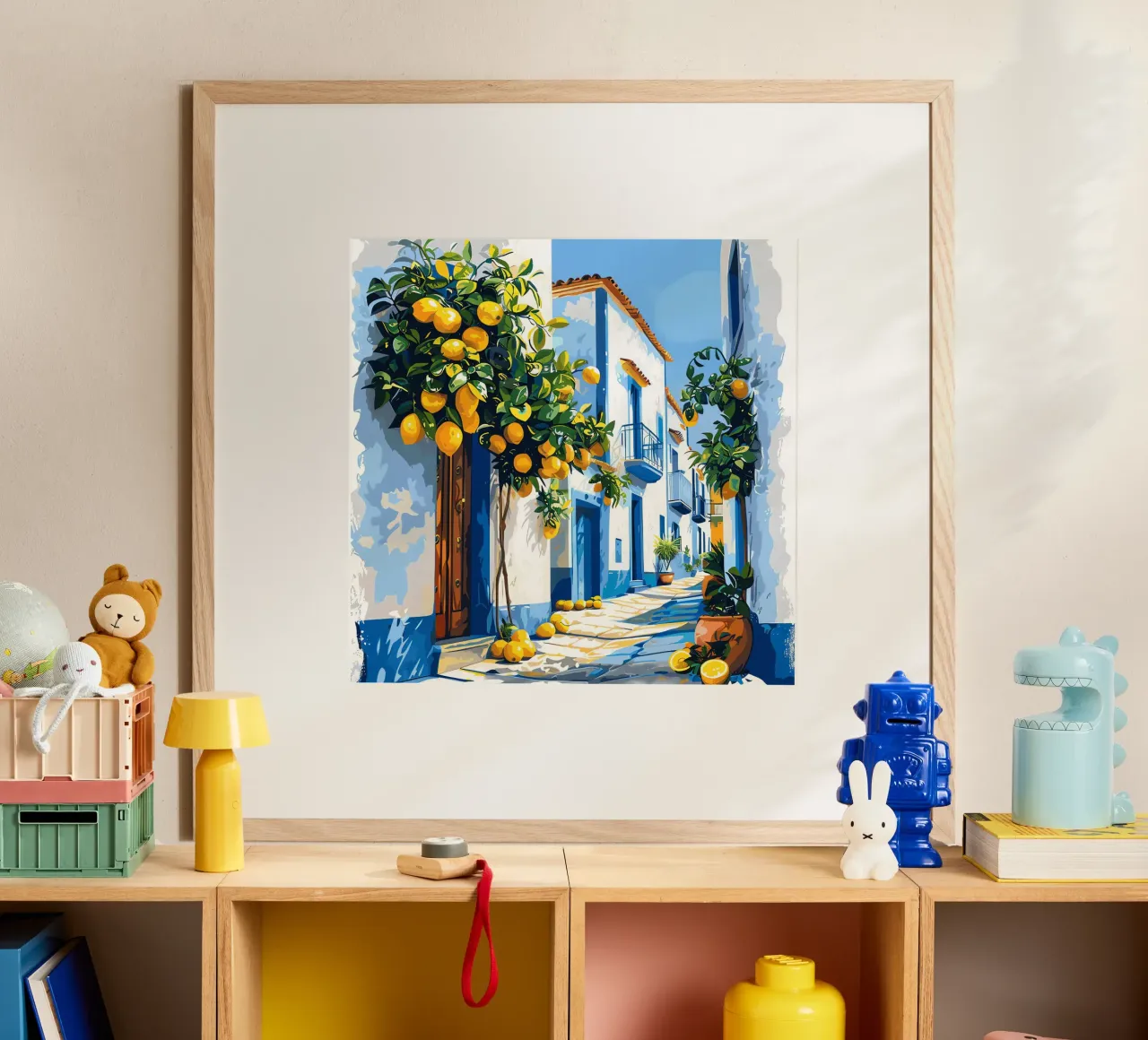 Lemons poster con telaio in legno da Artsy Bessy