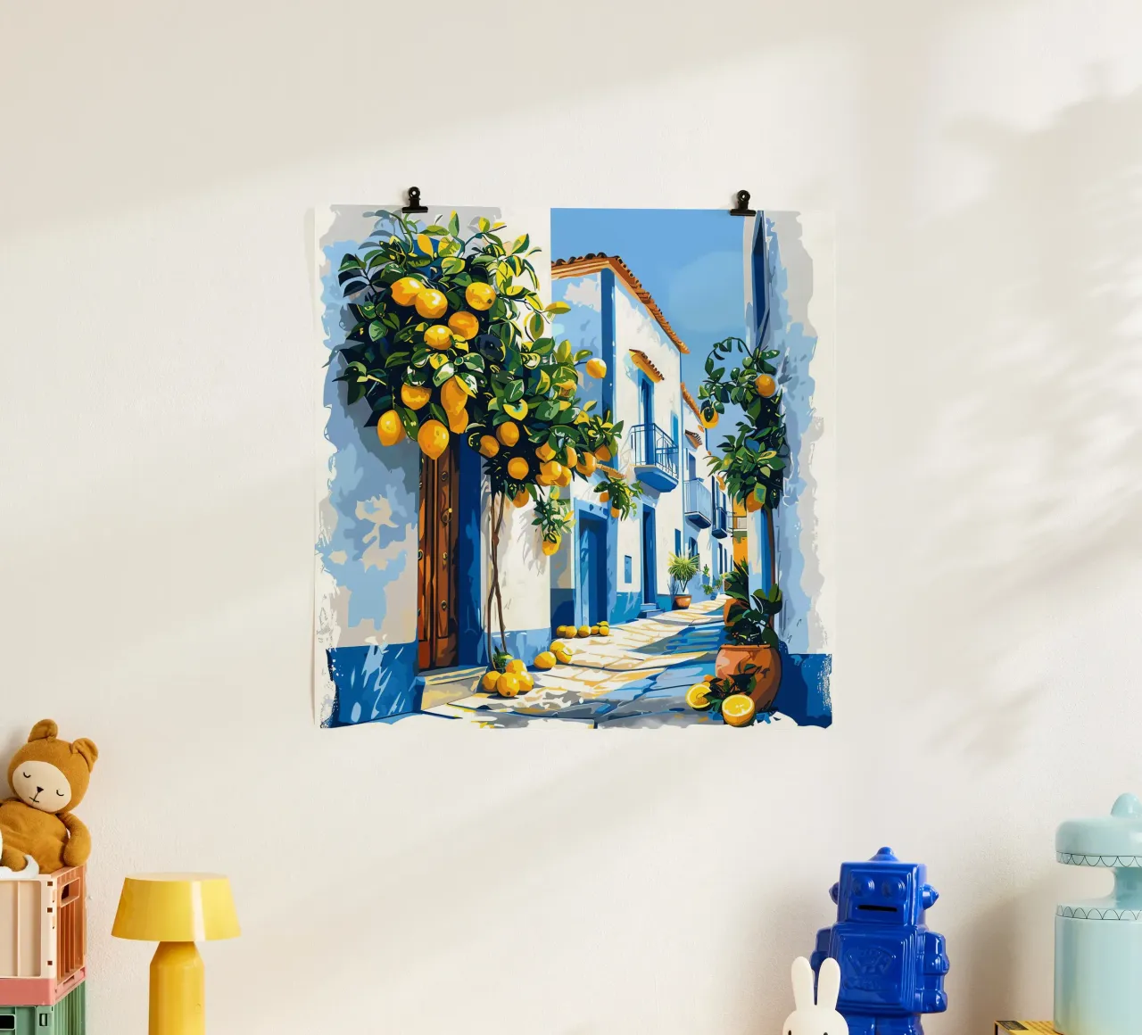 Lemons poster con telaio in legno da Artsy Bessy
