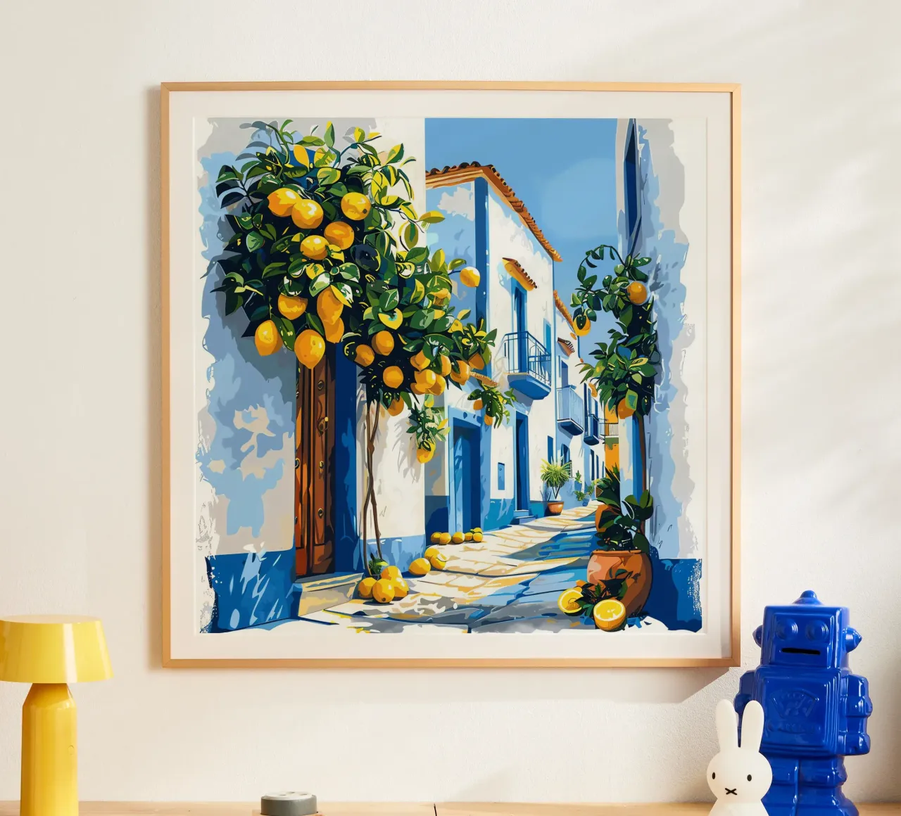 Lemons poster con telaio in legno da Artsy Bessy