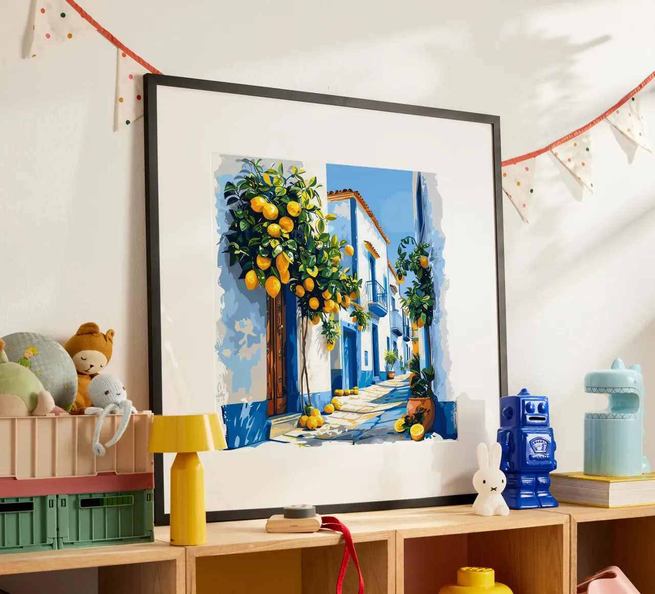 Lemons poster con telaio in legno da Artsy Bessy