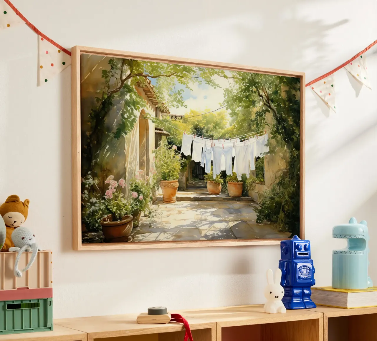 Laundry tela con Cornice a cassetta da Artsy Bessy