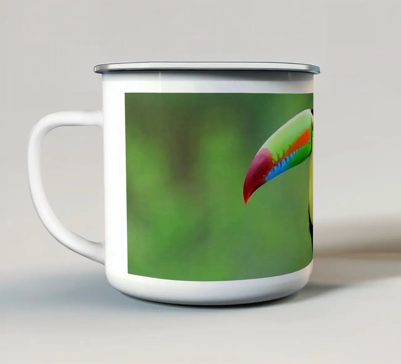 Ramphastos sulfuratus tazza in smalto da Nature's Palette
