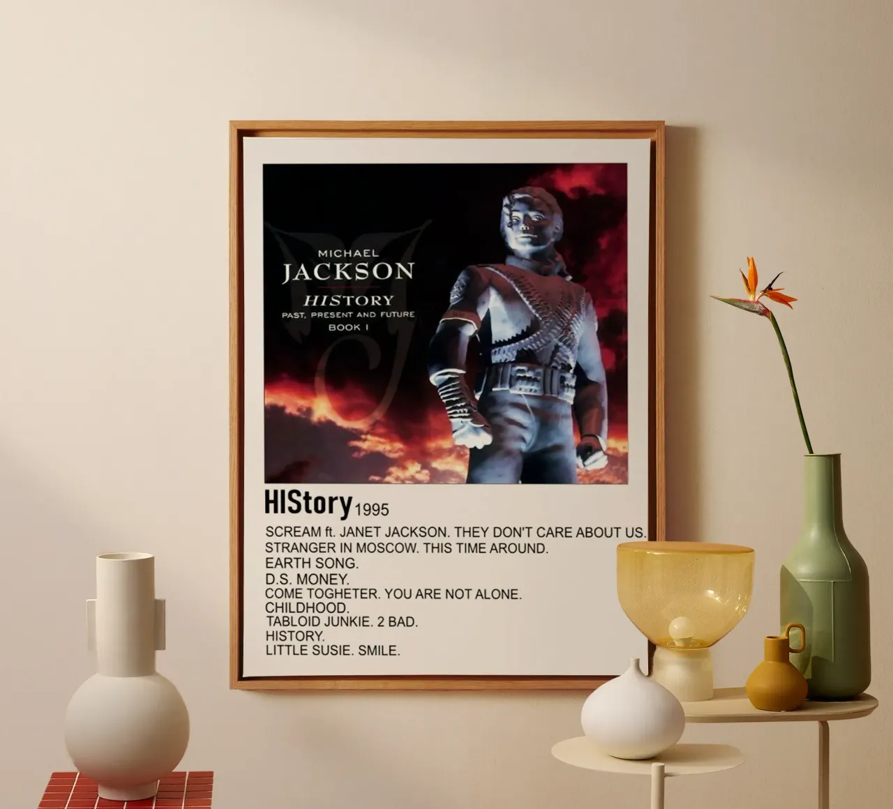 Michael Jackson History tela con Cornice a cassetta da Roronoa7
