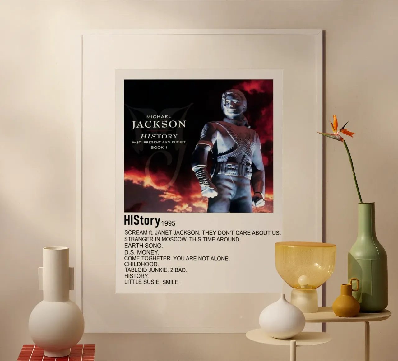 Michael Jackson History poster con telaio in legno da Roronoa7