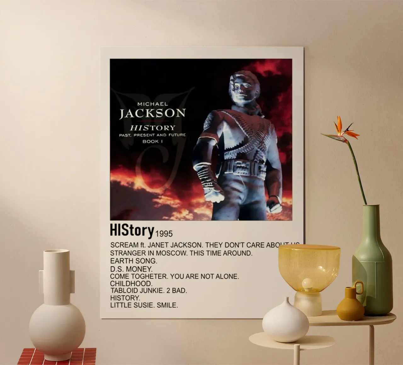 Michael Jackson History poster con telaio in legno da Roronoa7