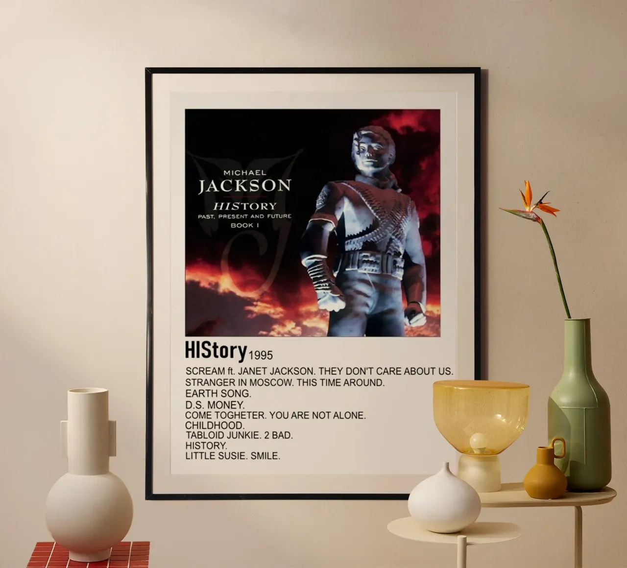 Michael Jackson History poster con telaio in legno da Roronoa7