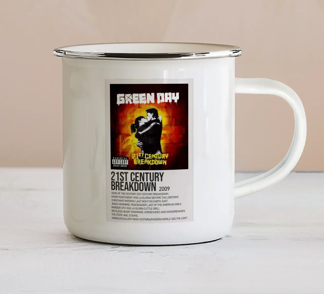 Green Day 21st Century Breakdown tazza in smalto da Roronoa7