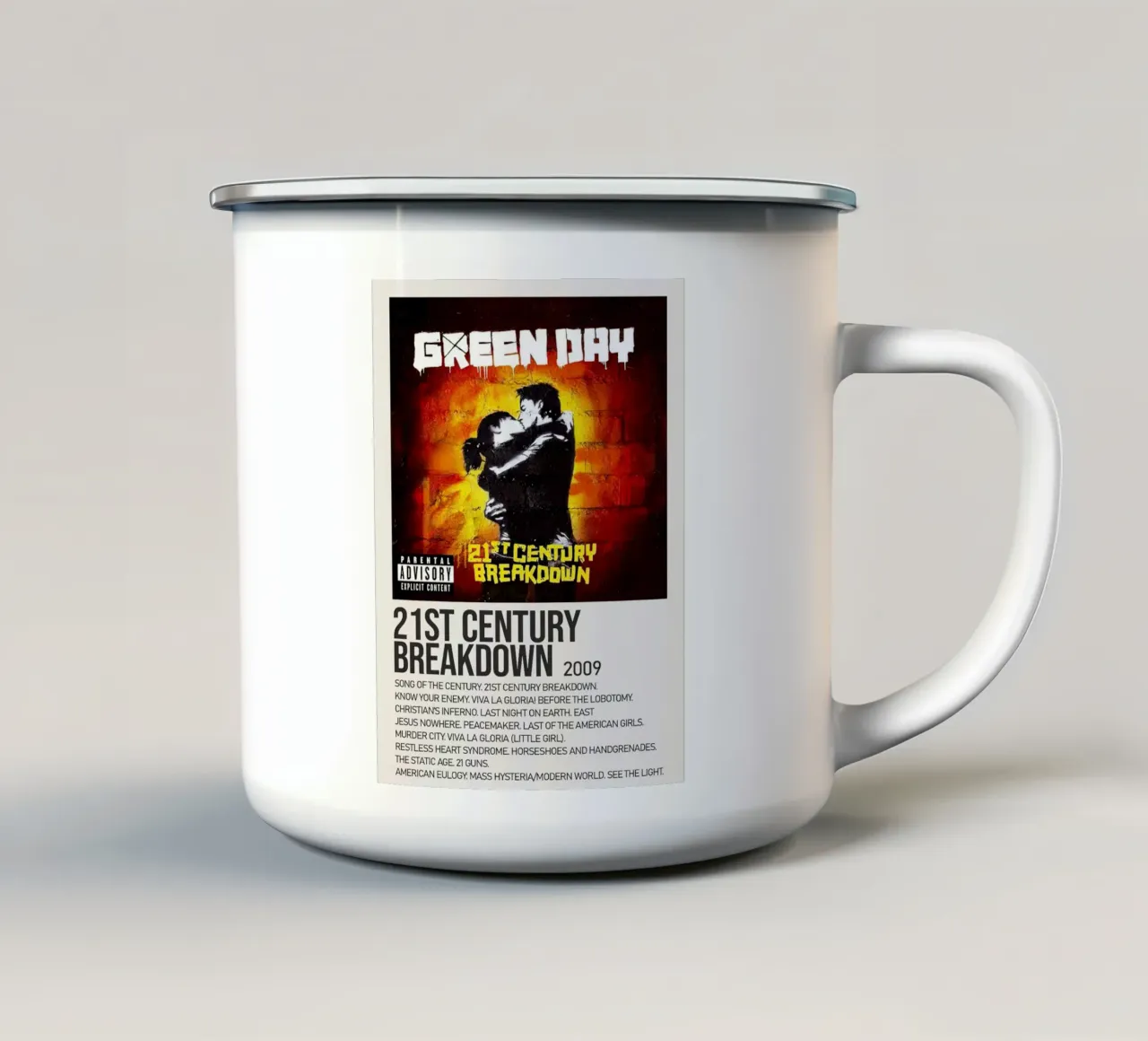 Green Day 21st Century Breakdown tazza in smalto da Roronoa7