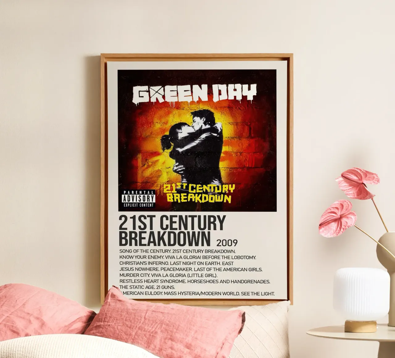 Green Day 21st Century Breakdown canvas with Floater frame by Roronoa7