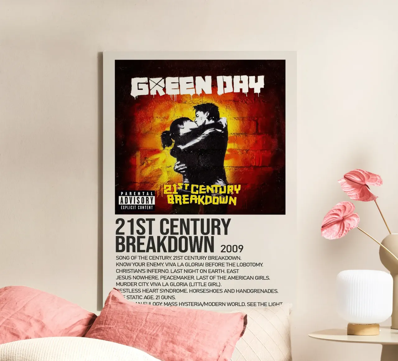 Green Day 21st Century Breakdown canvas with Floater frame by Roronoa7