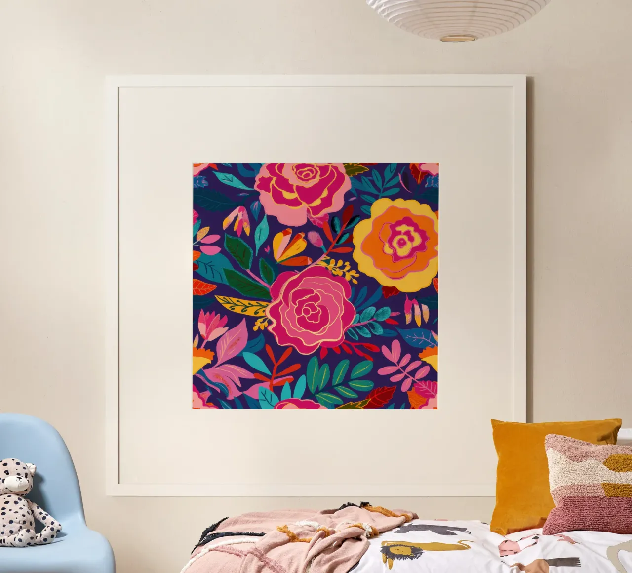 Arazzo Painterly Bloom poster con telaio in alluminio da Echo Saber