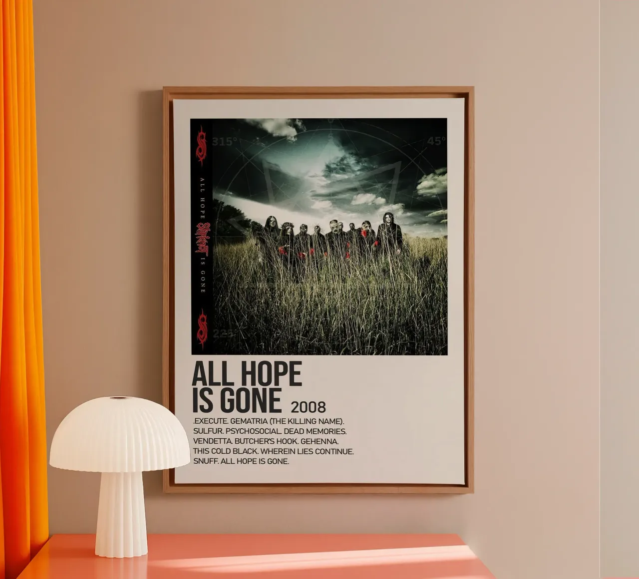 slipknot All Hope Is Gone canvas with Floater frame by Roronoa7