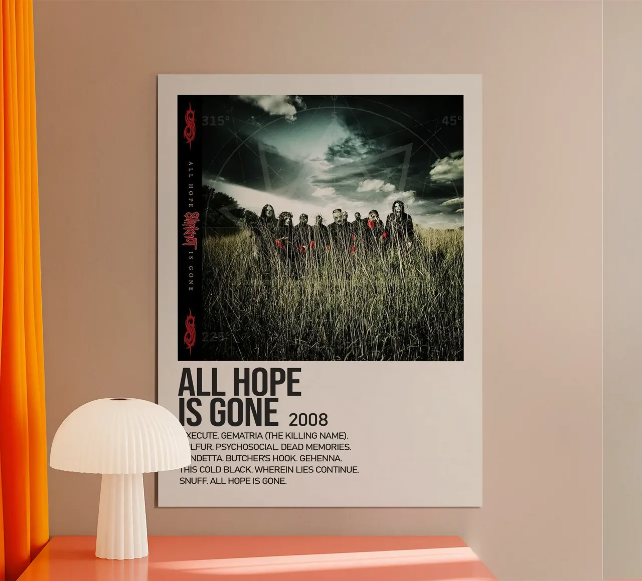 slipknot All Hope Is Gone poster con telaio in legno da Roronoa7