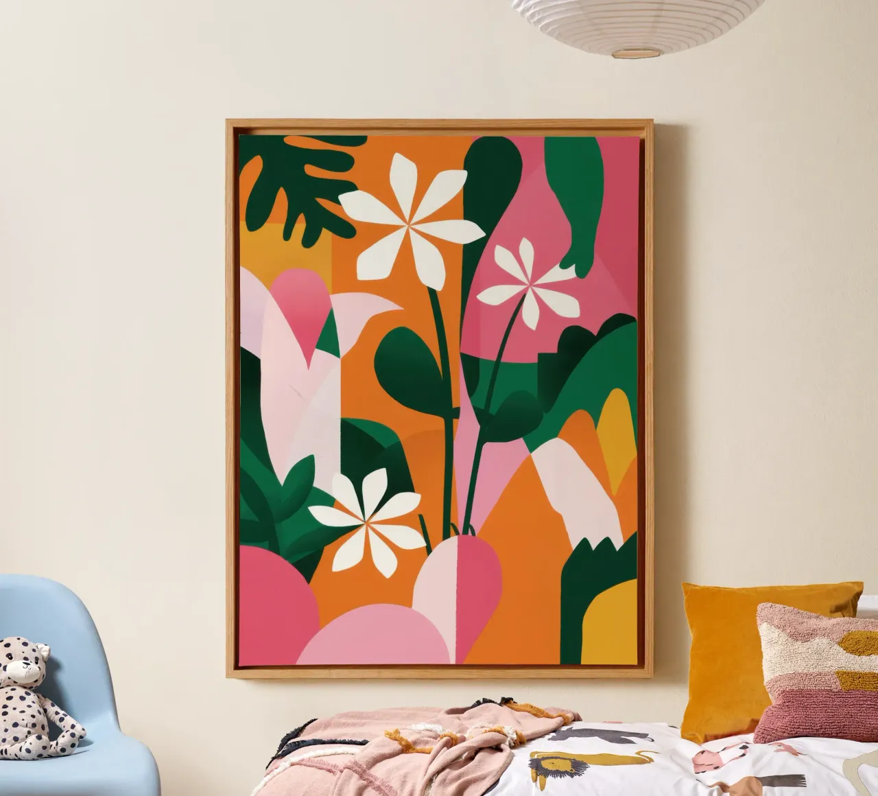 Serenità moderna dei petali tela con Cornice a cassetta da Orchid Patina