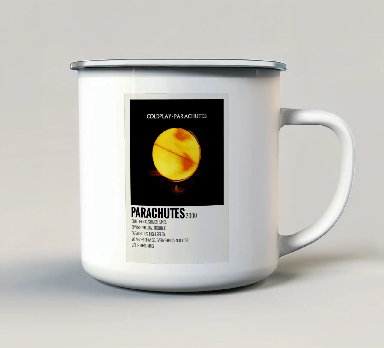 Coldplay Parachutes tazza in smalto da Roronoa7