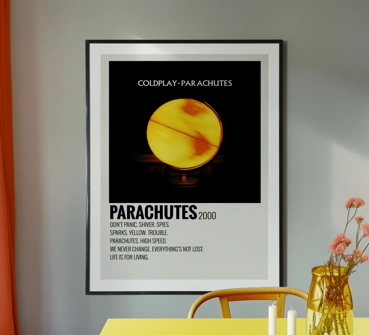 Coldplay Parachutes poster da Roronoa7