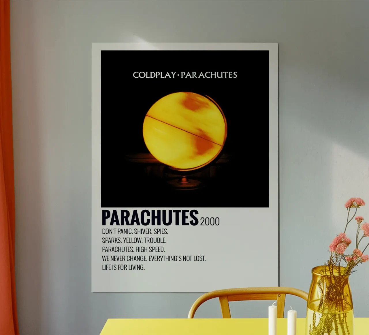 Coldplay Parachutes poster da Roronoa7