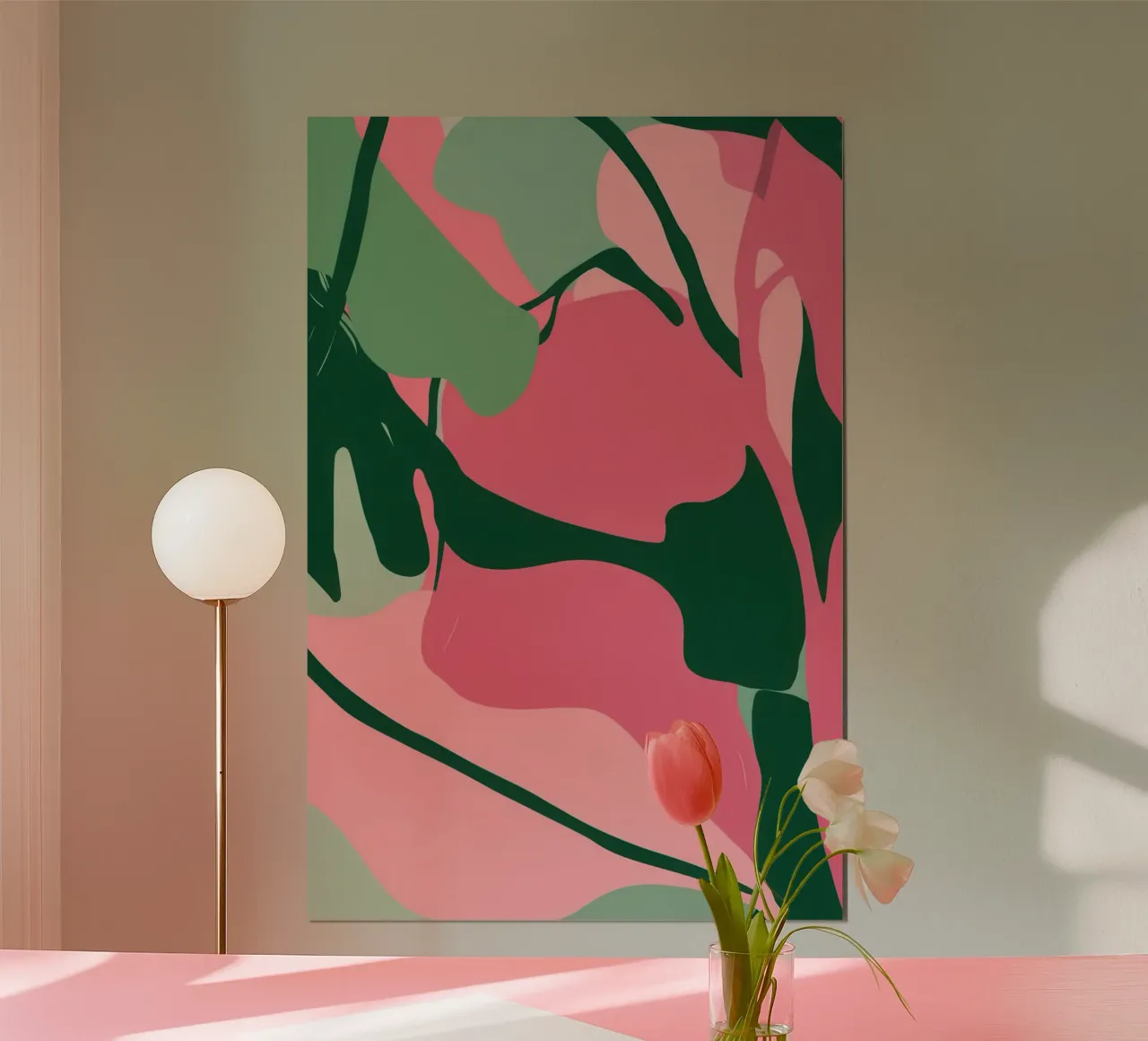 Fiore rosa minimalista poster da Wish Studio