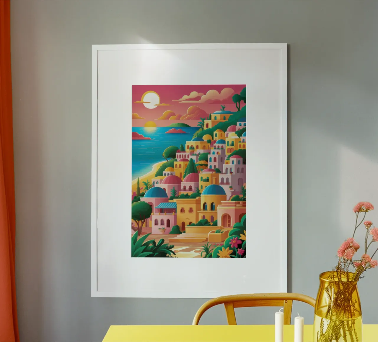 Fascino costiero al tramonto poster da Orchid Patina