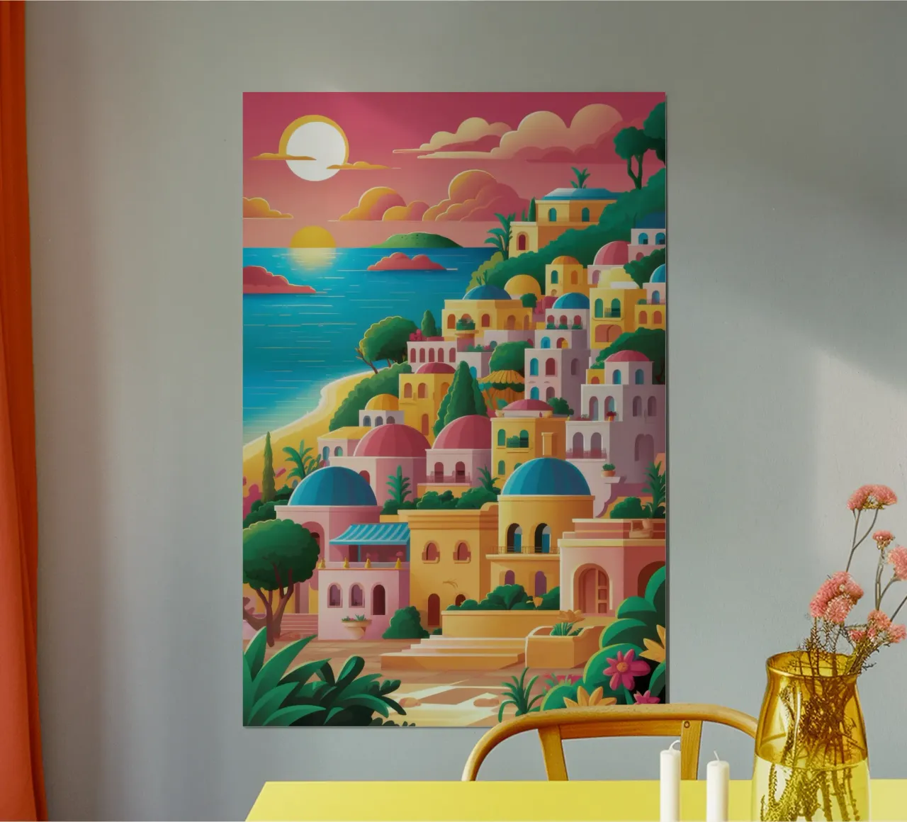 Fascino costiero al tramonto poster da Orchid Patina