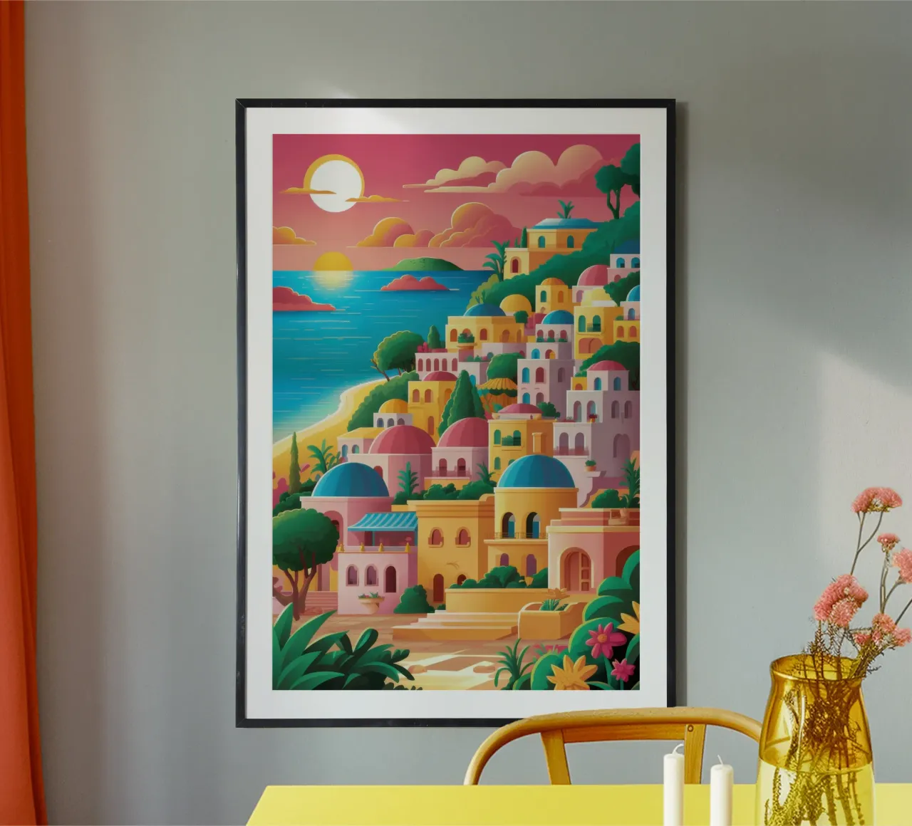 Fascino costiero al tramonto poster da Orchid Patina