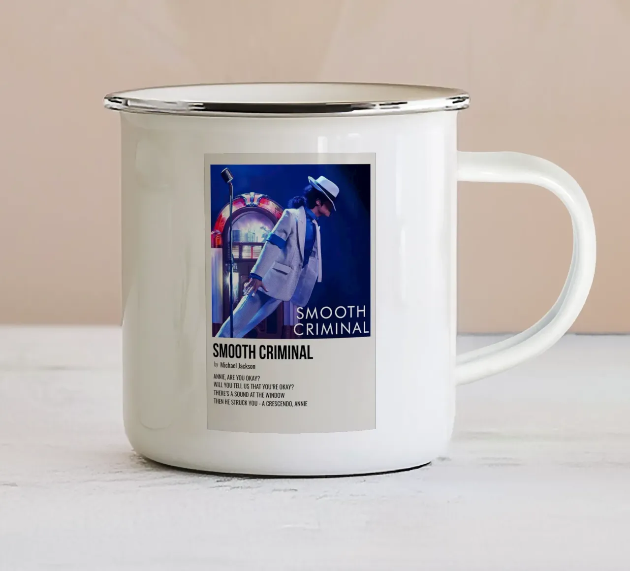 Michael Jackson Smooth Criminal tazza in smalto da Roronoa7