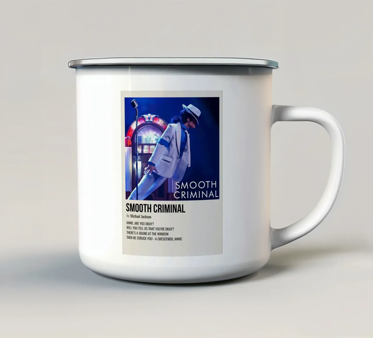 Michael Jackson Smooth Criminal tazza in smalto da Roronoa7
