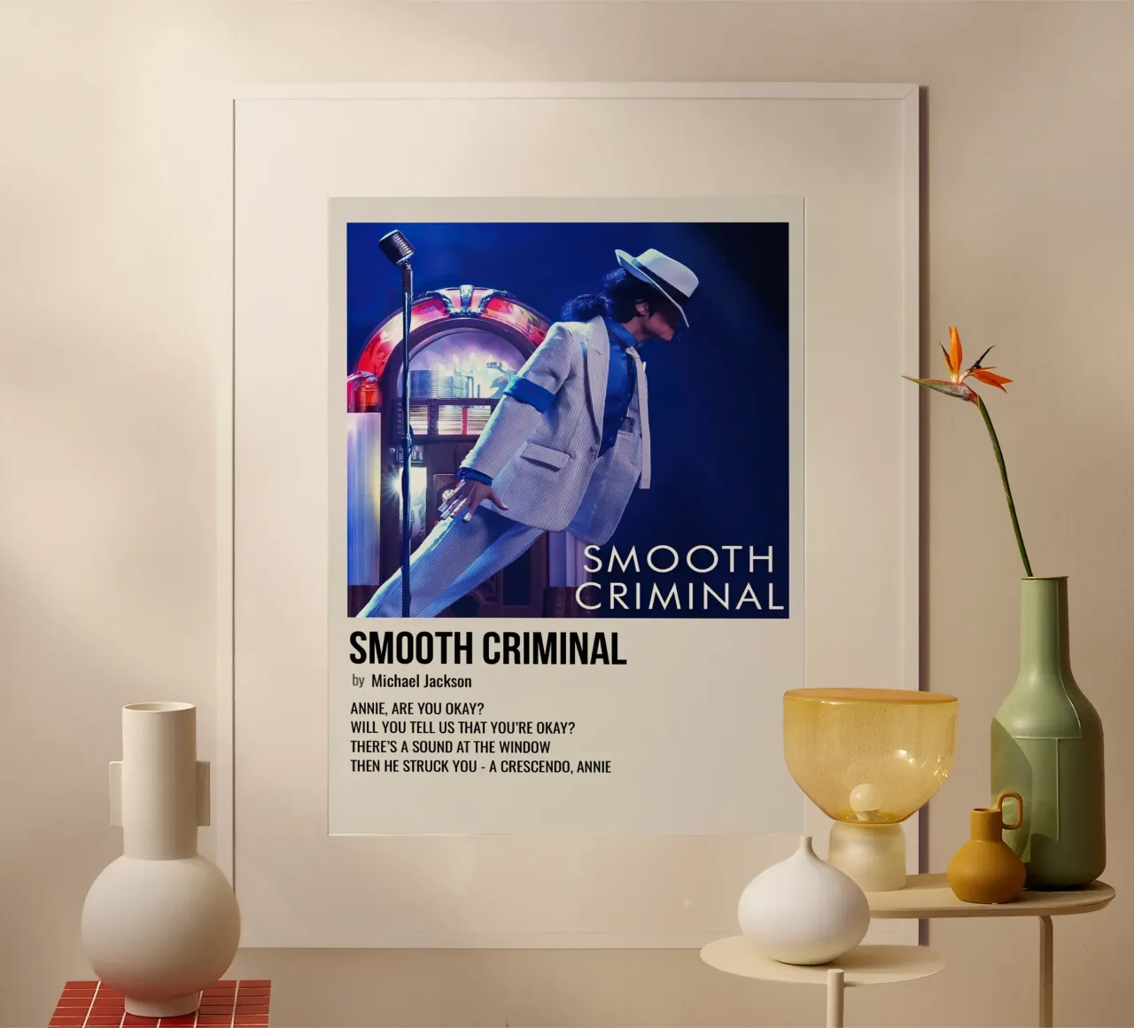Michael Jackson Smooth Criminal poster con telaio in legno da Roronoa7