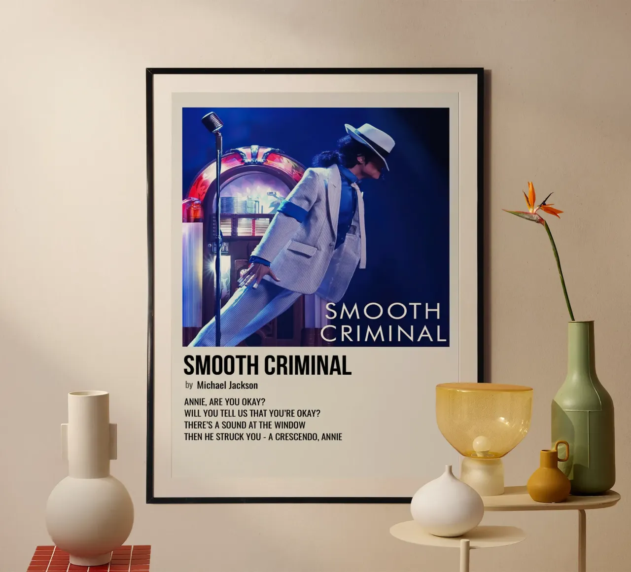 Michael Jackson Smooth Criminal poster con telaio in legno da Roronoa7