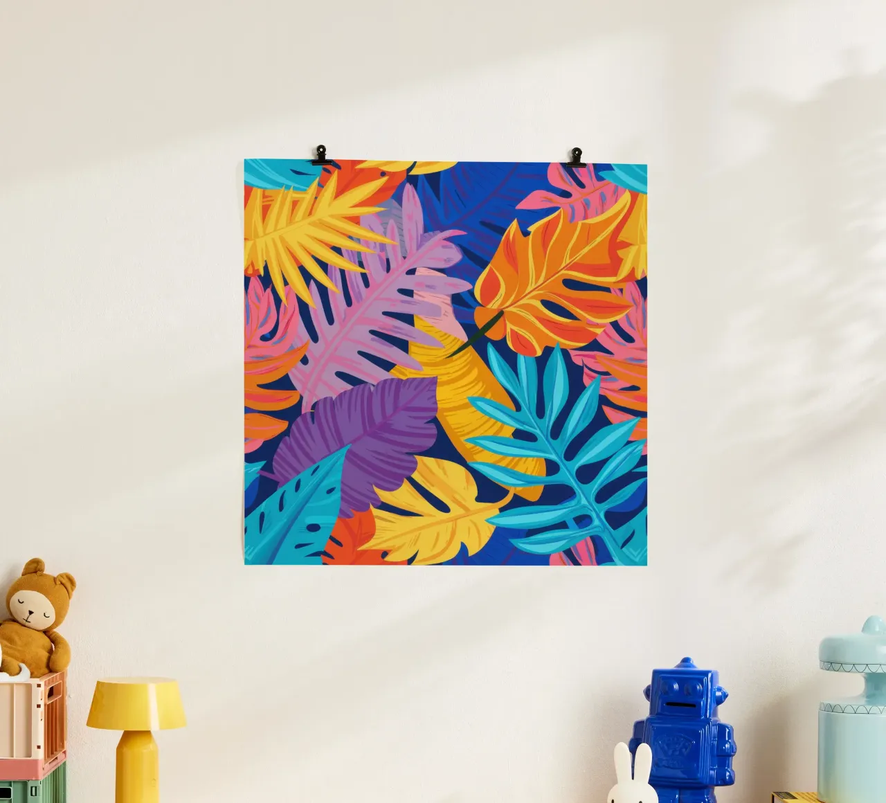 Jungle Rave psichedelico poster con telaio in plastica da Echo Saber